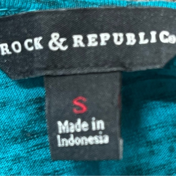 Rock and Republic short sleeve top Teal - Picture 3 of 3